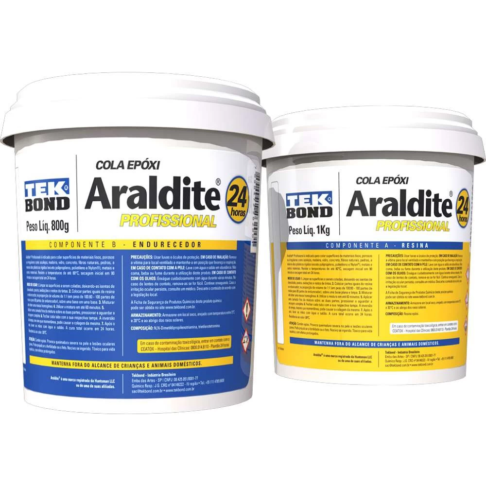 ARALDITE 24HORAS 1,8KG RESINA/ENDURECEDOR TEK BOND