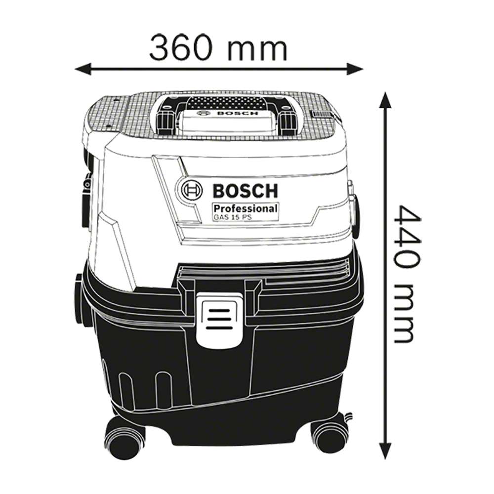 Aspirador de pó Bosch GAS 15 PS 1100W 220V