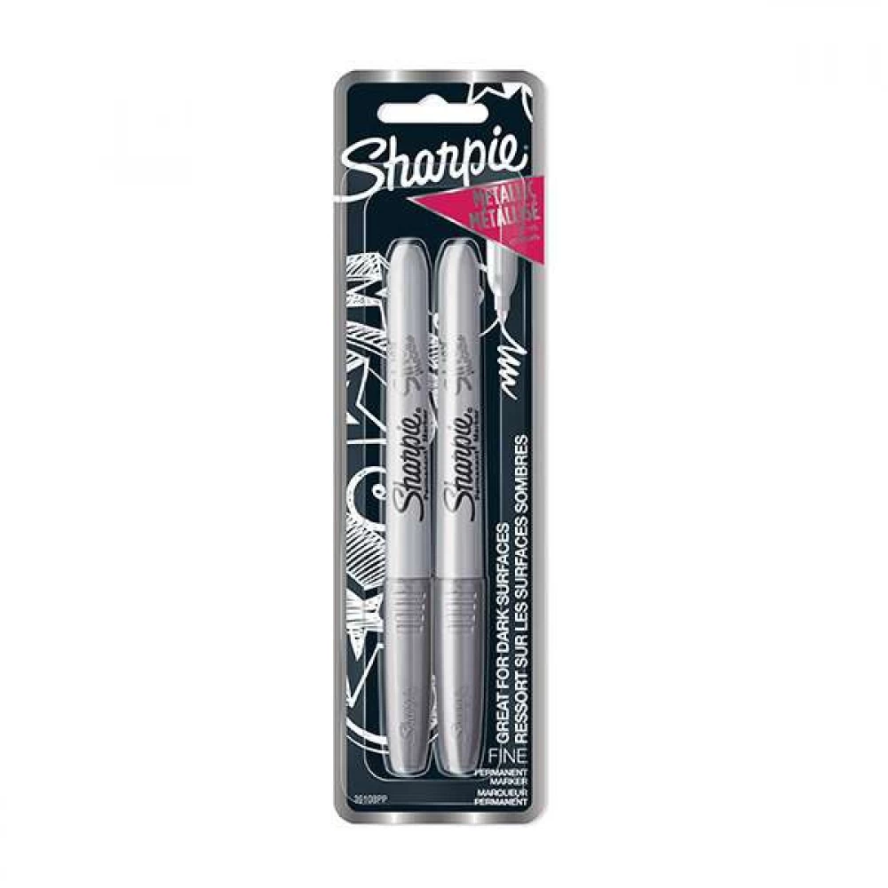 BLISTER C/2 MARCADORES PERMANENTES SHARPIE METALICO PRATEADO