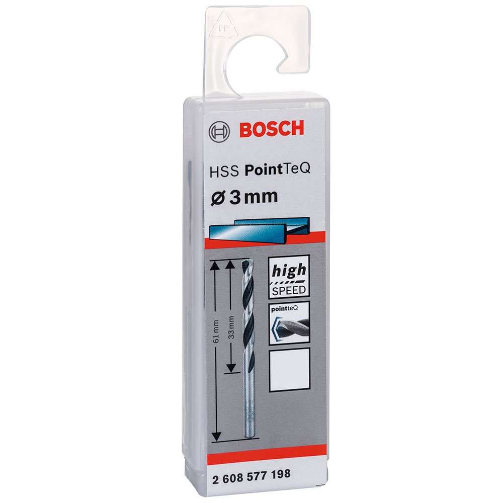 Broca Metal Bosch Aço Rápido HSS-PointTeQ 3,0mm