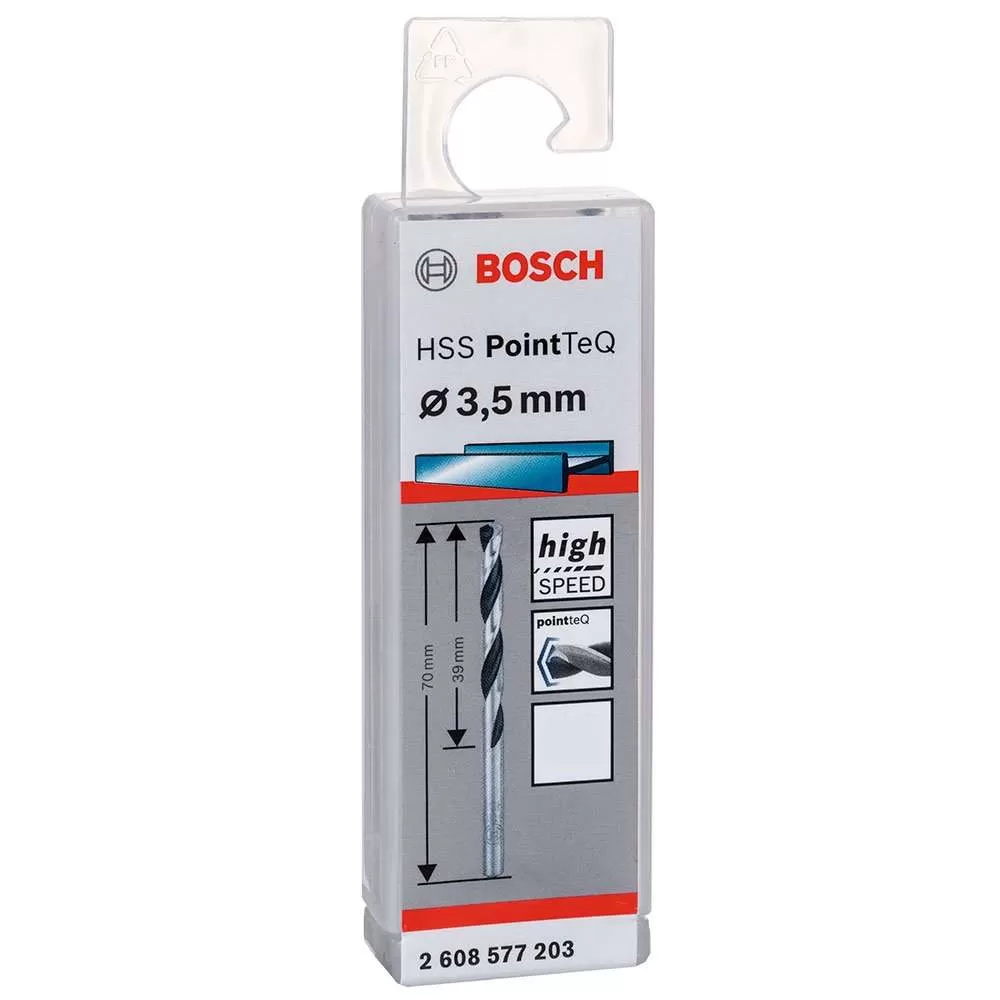 Broca Metal Bosch Aço Rápido HSS-PointTeQ 3,5mm
