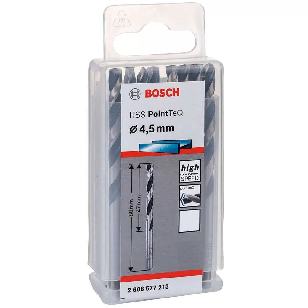 Broca Metal Bosch Aço Rápido HSS-PointTeQ 4,5mm