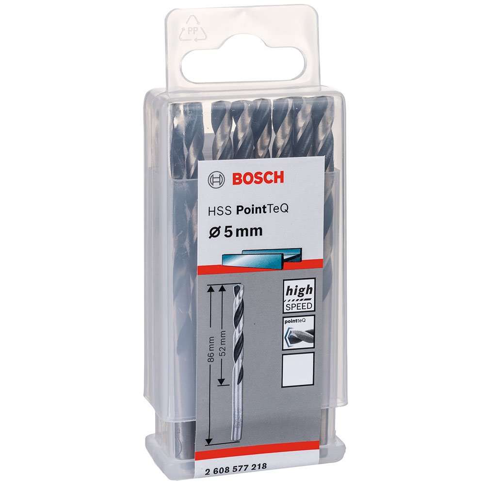 Broca Metal Bosch Aço Rápido HSS-PointTeQ 5,0mm