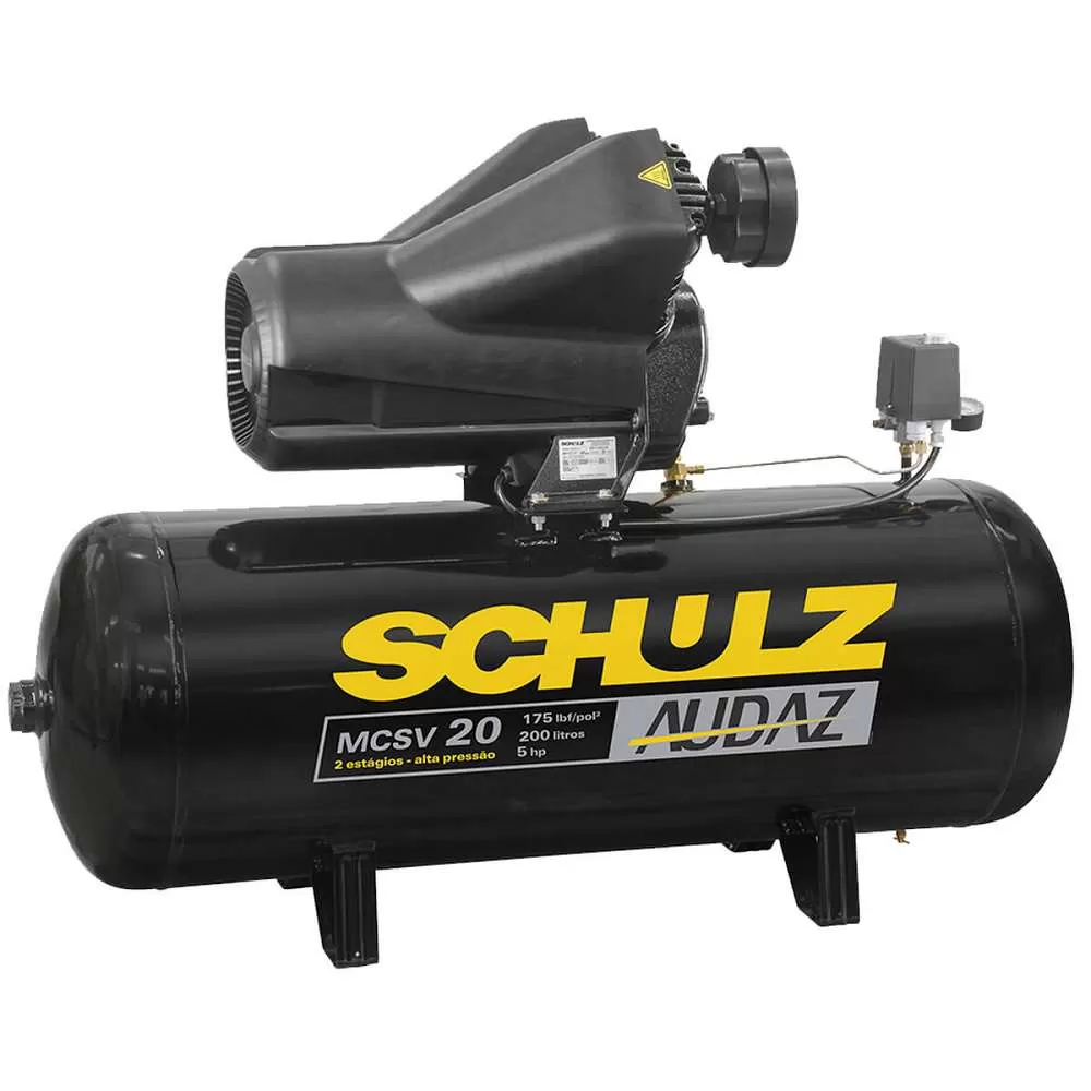 COMPRESSOR DE AR MCSV20 200L TRI C/CH AUDAZ SCHULZ