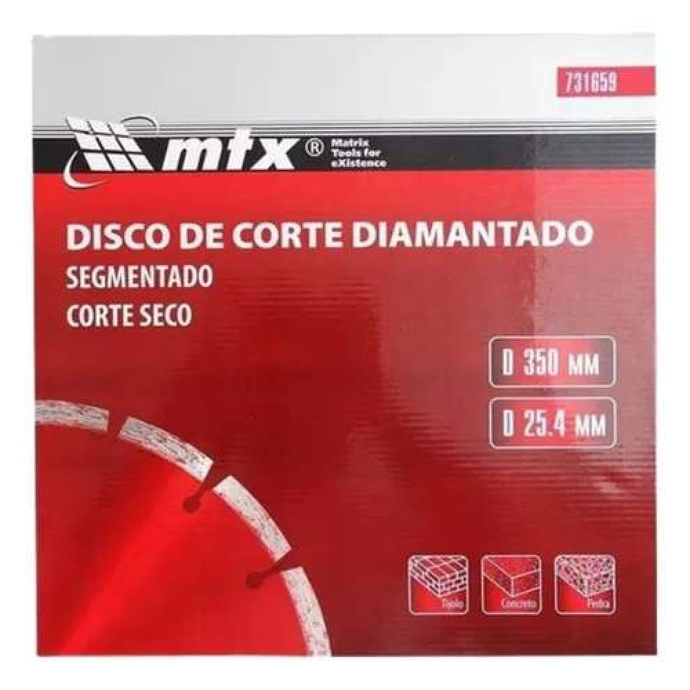 Disco Diamantado 350mm Corte Seco ( Concreto / Asfalto ) Mtx