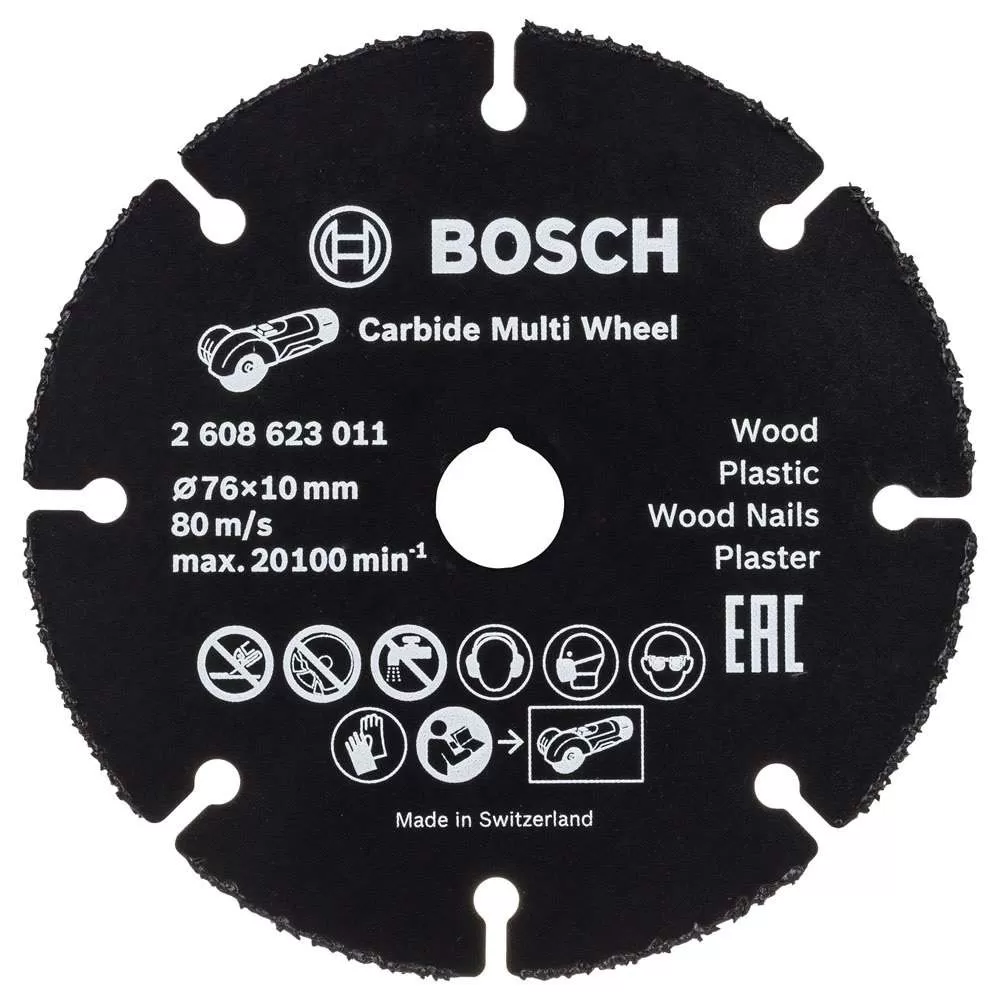 Disco de Corte Bosch Multimaterial para Mini-Esmerilhadeira 76mm