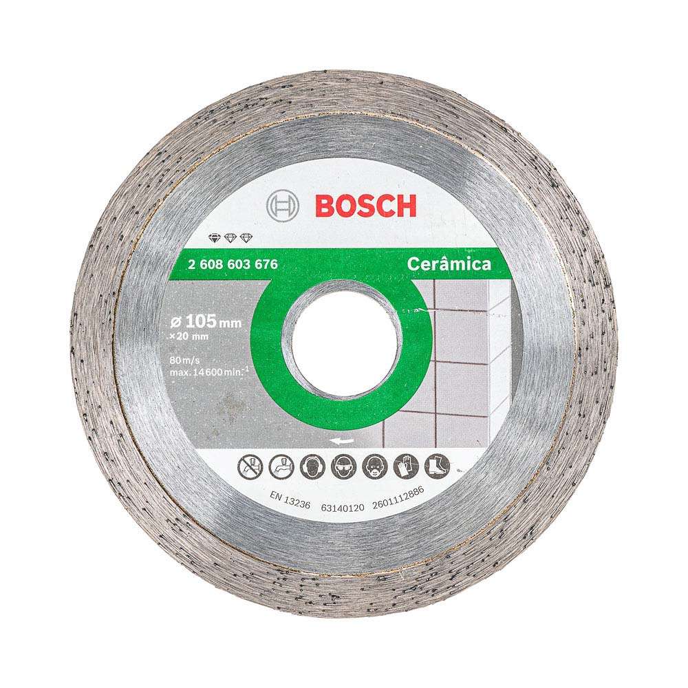 Disco diamantado liso Bosch Standard for Ceramic 105 x 20 x 10 mm 01 unidade