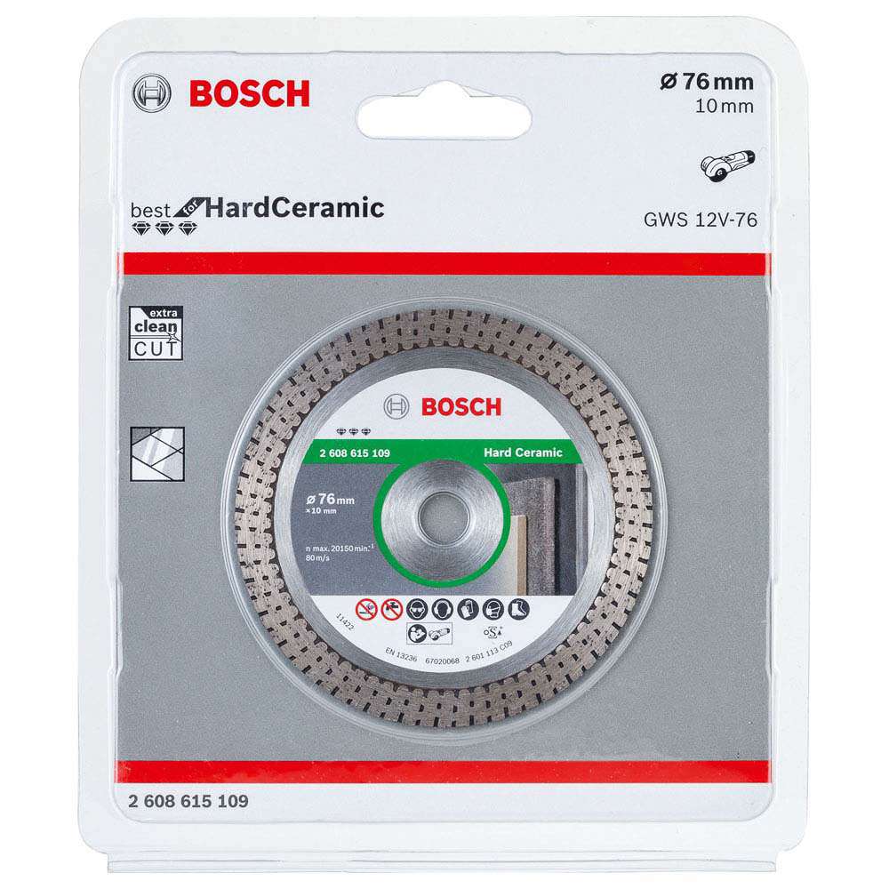 Disco diamantado turbo Bosch Best for Hard Ceramic 76 x 10 x 1,9 x 6,5 mm