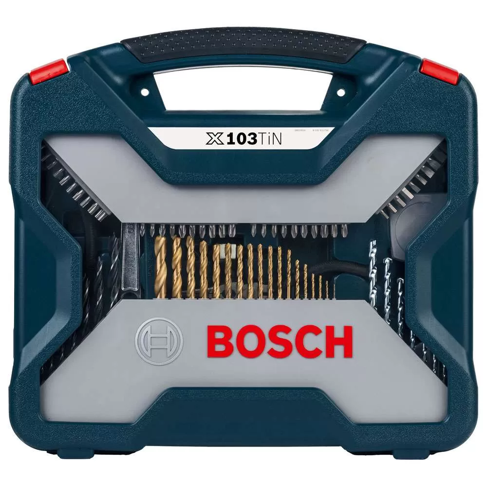 Kit de Pontas e Brocas em Titânio Bosch X-Line 103 peças