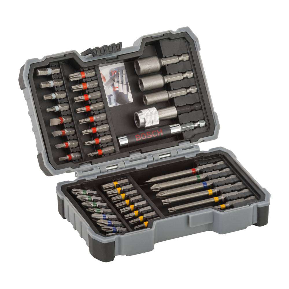 Kit de pontas e soquetes para parafusar Bosch com 43 peças