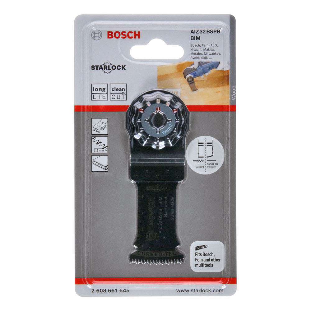 Lâmina de serra de imersão Bosch para multicortadora BIM AIZ 32 BSPB Hard Wood 50 x 32 mm blister com 1 peça