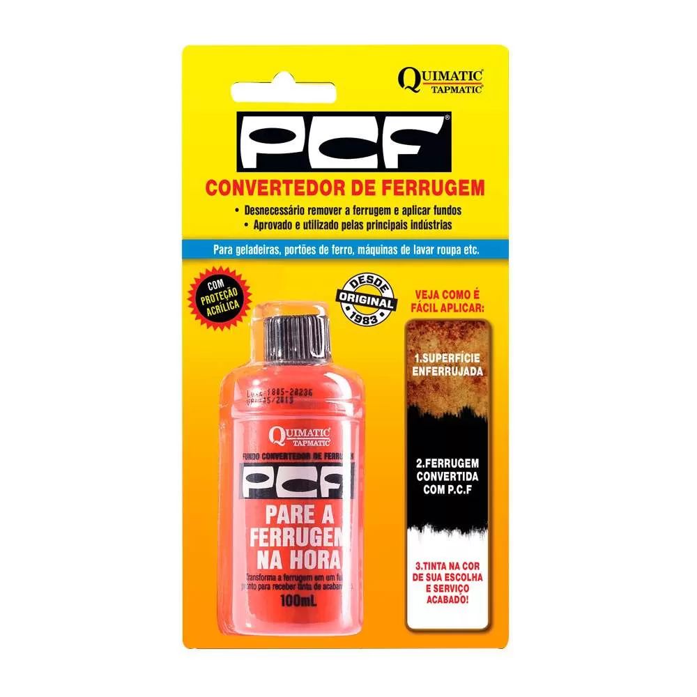 PCF Fundo Convertedor de Ferrugem 100 mL Quimatic Tapmatic