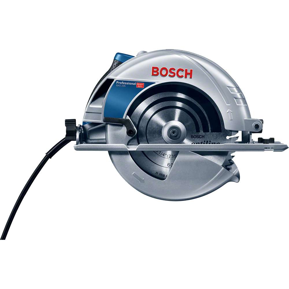 Serra Circular Bosch GKS 235 220W 220V com 1 Disco de serra e Guia paralelo