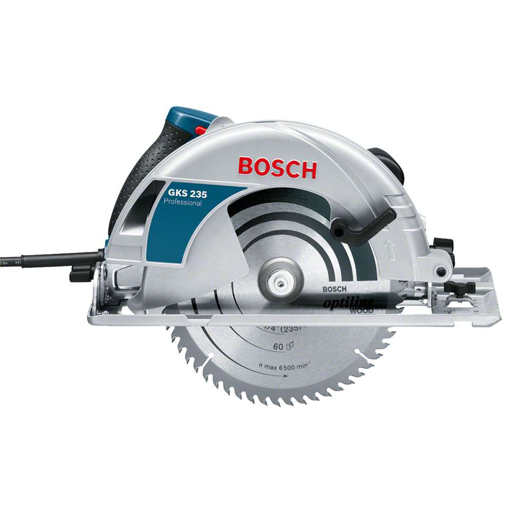 Serra Circular Bosch GKS 235 220W 220V com 1 Disco de serra e Guia paralelo