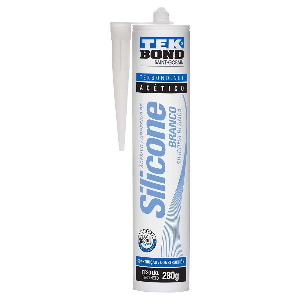 SILICONE BRANCO ACETICO 280GR TEK BOND